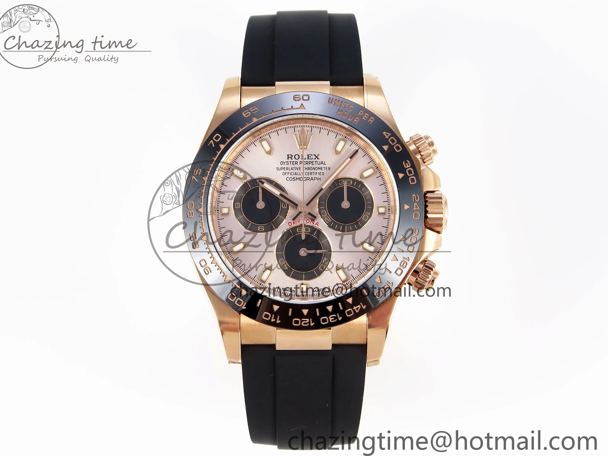 MiroTime 0322 Daytona 116515 Clean 1:1 Best Edition Silver Dial RG Markers on Oysterflex Strap SA4130 V WrinkleFree 1965